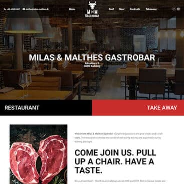 Ny hjemmeside til Milas & Malthes Gastropub i Kolding
